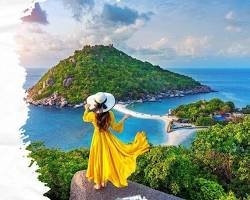 scenic landscapes of Thailand including Bangkok temples, Northern mountains, and Andaman coast beaches, AI generated